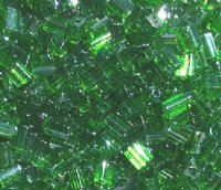 50g 5x4x2mm Green Lustre Tile Beads